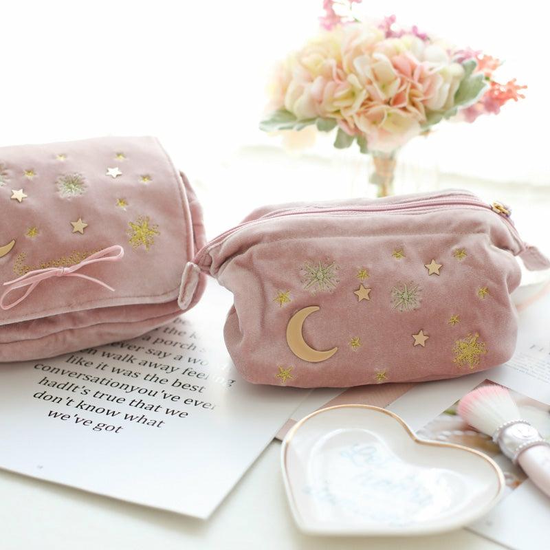 Bags/Wallets |  Embroidered Moon And Stars Makeup Bag Pn1154 Bags/Wallets Bags/Wallets