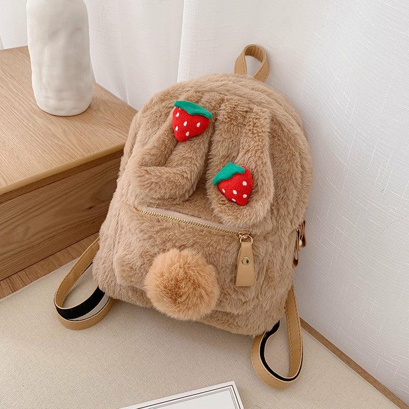 Bags/Wallets |  Soft Strawberry Rabbit Ears Backpack Pn4625 Bags/Wallets Bags/Wallets