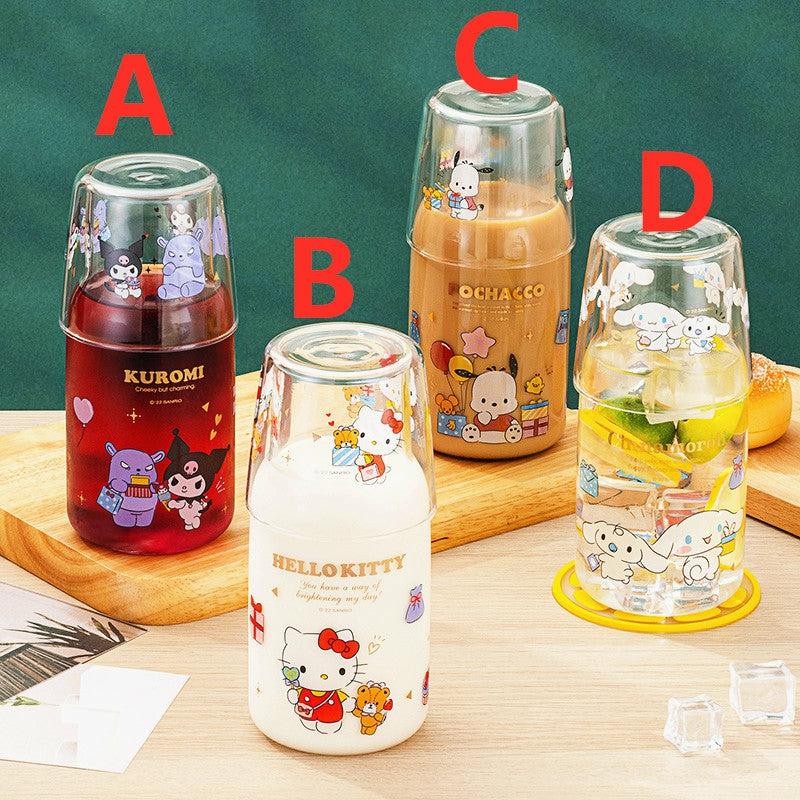 Bottles/Cups/Mugs |  Cute Anime Glass Water Bottle And Cups Pn5533 Bottles/Cups/Mugs Bottles/Cups/Mugs