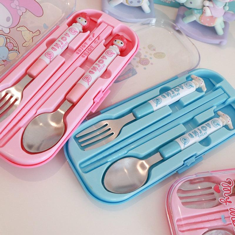 Bottles/Cups/Mugs |  Cute Anime Spoon Set Pn5558 Bottles/Cups/Mugs Blue