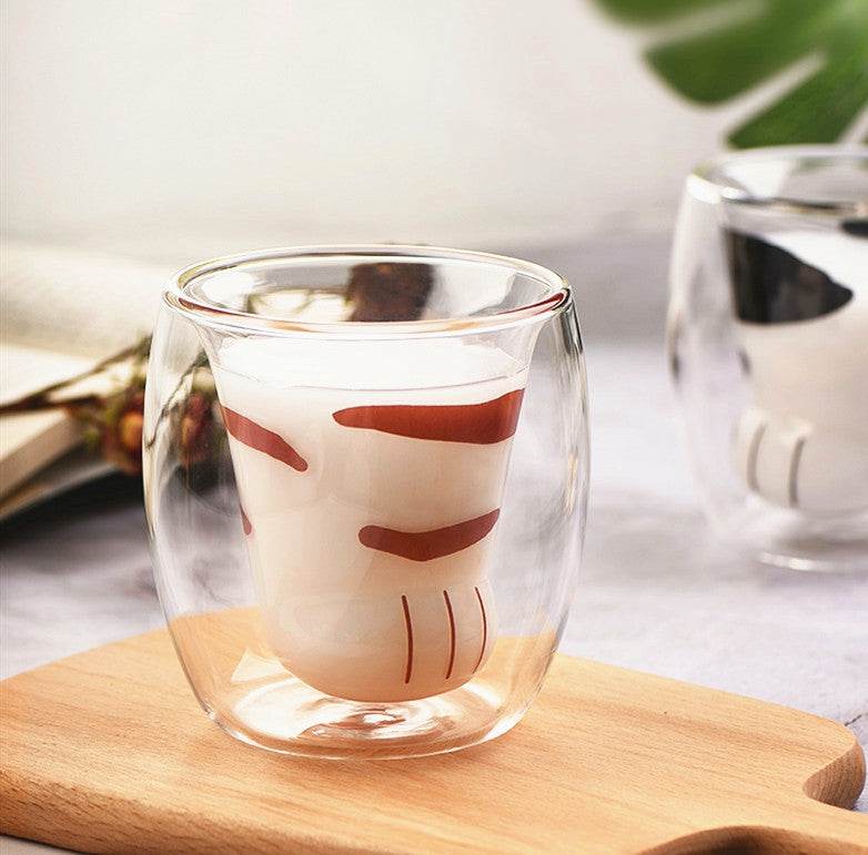 Bottles/Cups/Mugs |  Cute Cat Paw Double Glass Water Cups Pn3527 Bottles/Cups/Mugs Bottles/Cups/Mugs