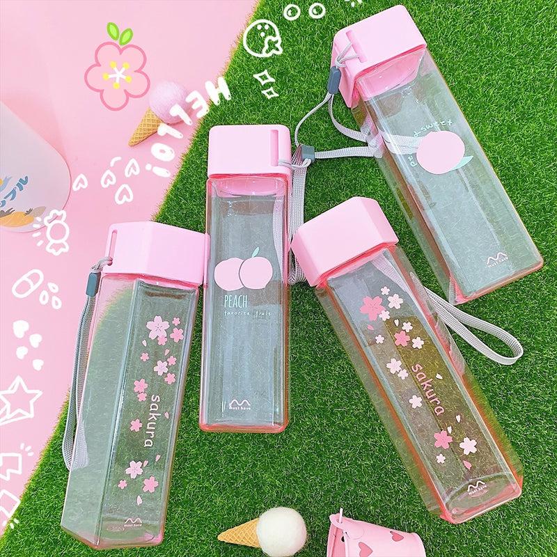 Bottles/Cups/Mugs |  Cute Peach And Sakura Water Bottle Pn4618 Bottles/Cups/Mugs Bottles/Cups/Mugs