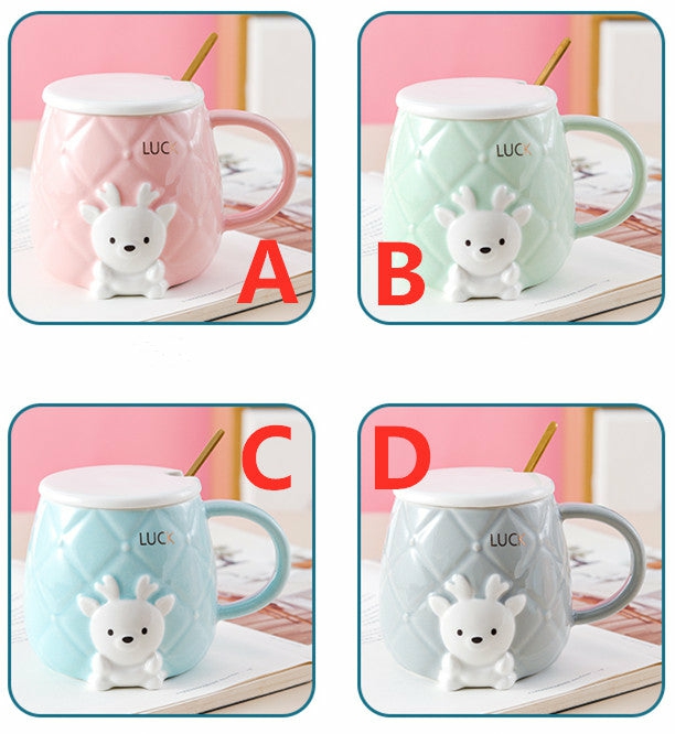 Bottles/Cups/Mugs |  Kawaii Deer Ceramic Mugs Pn5024 Bottles/Cups/Mugs Bottles/Cups/Mugs