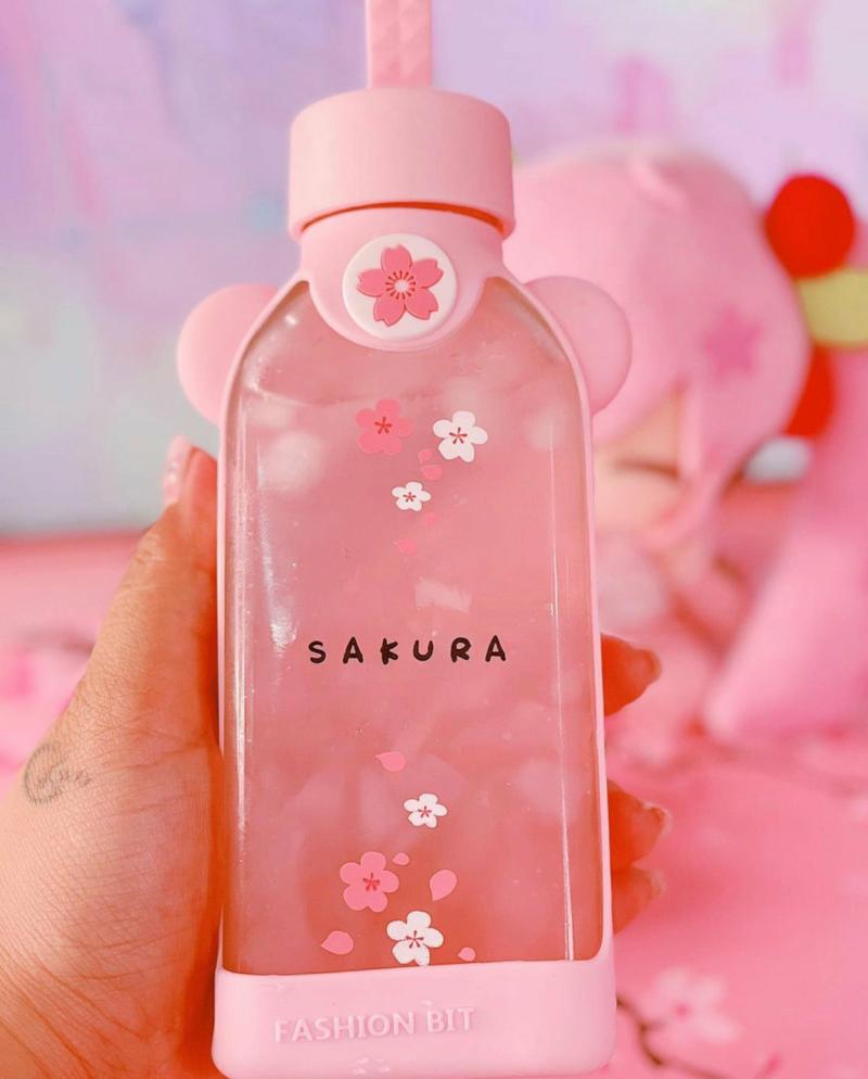 Bottles/Cups/Mugs |  Kawaii Sakura Glass Water Bottle Pn2564 Bottles/Cups/Mugs Bottles/Cups/Mugs