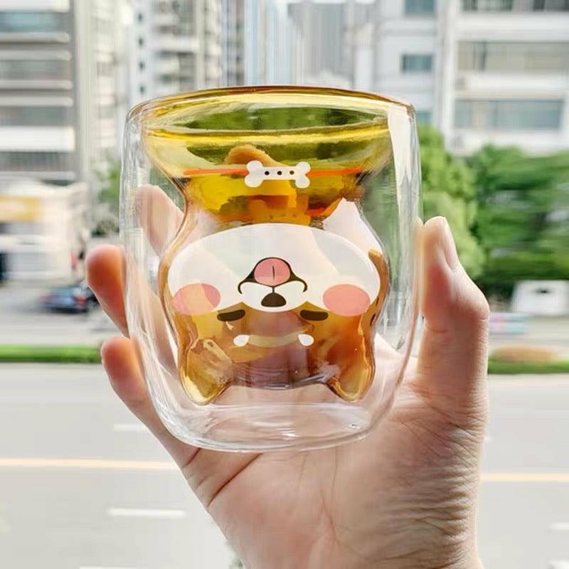 Bottles/Cups/Mugs |  Kawaii Shiba Double Glass Water Cups Pn1868 Bottles/Cups/Mugs Bottles/Cups/Mugs