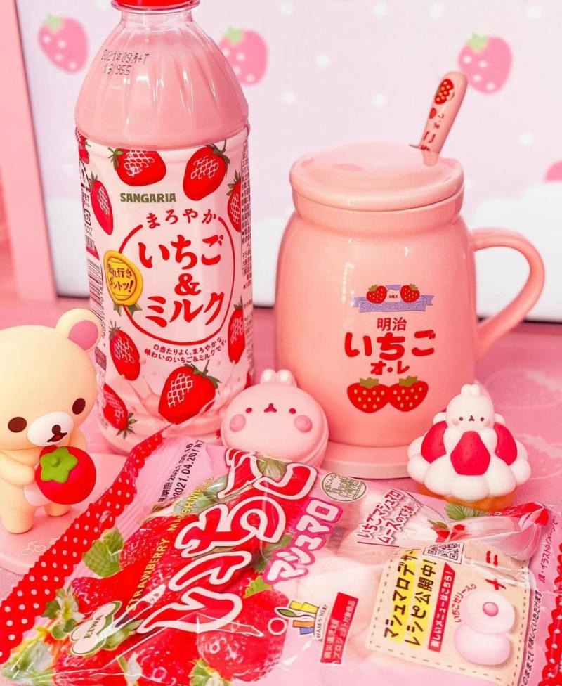 Bottles/Cups/Mugs |  Kawaii Strawberry Mug And Spoon Pn3579 Bottles/Cups/Mugs Bottles/Cups/Mugs