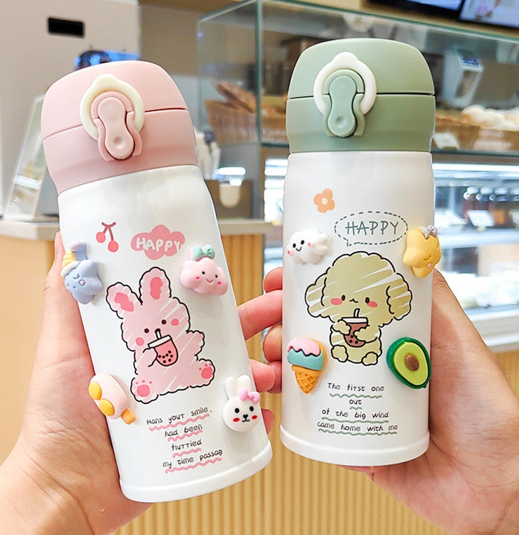 Bottles/Cups/Mugs |  Lovely Bear And Rabbit Vacuum Water Bottle Pn4603 Bottles/Cups/Mugs Bottles/Cups/Mugs