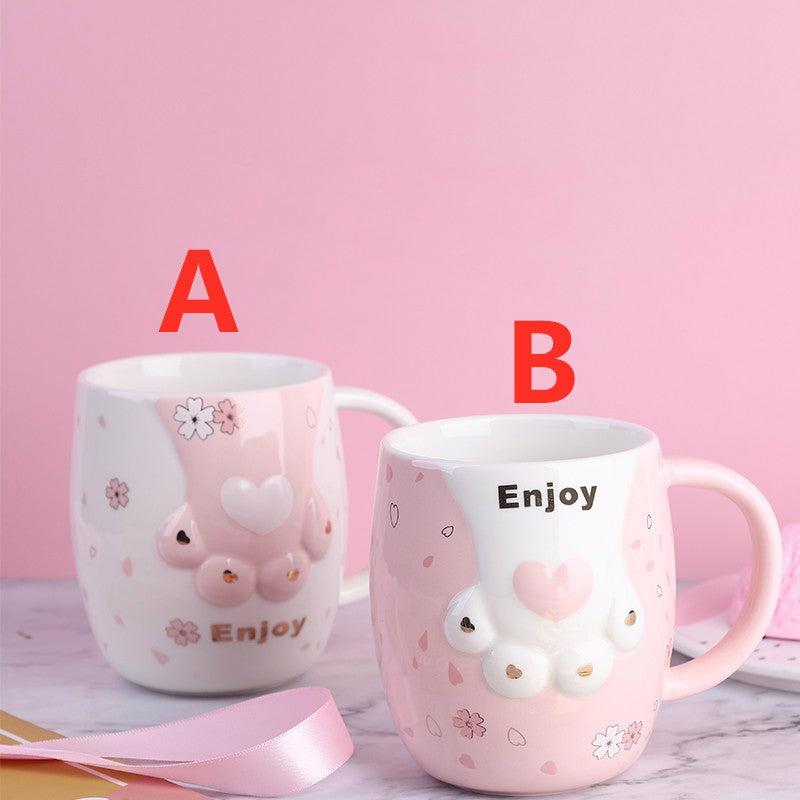 Bottles/Cups/Mugs |  Sakura Cat Paw Ceramic Mugs Pn3322 Bottles/Cups/Mugs Bottles/Cups/Mugs