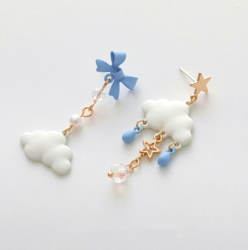 Earrings |  Cute Cloud Earrings/Clips Pn5105 Earrings Clips