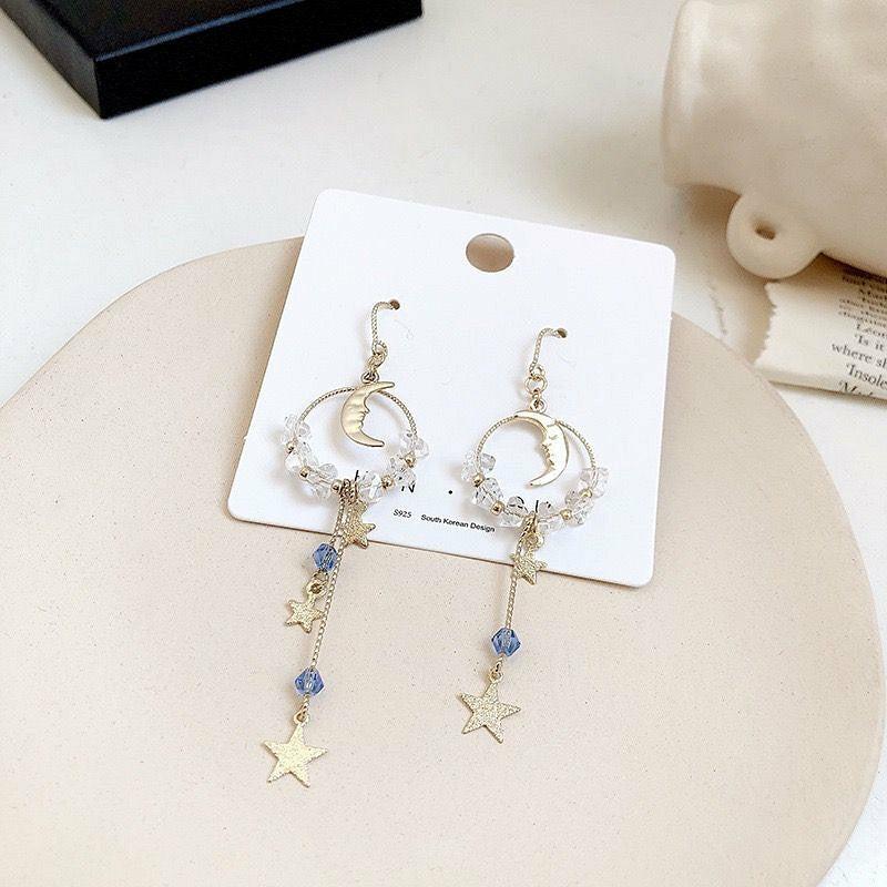 Earrings |  Cute Moon And Star Earrings/Clips Pn1804 Earrings Clips