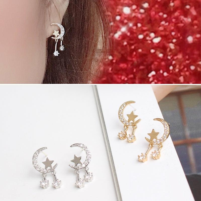 Earrings |  Fashion Moon And Star Earrings/Clips Pn3502 Earrings Earrings