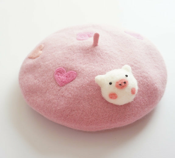 Hats |  Cute Pig Beret Pn4704 Hats Hats