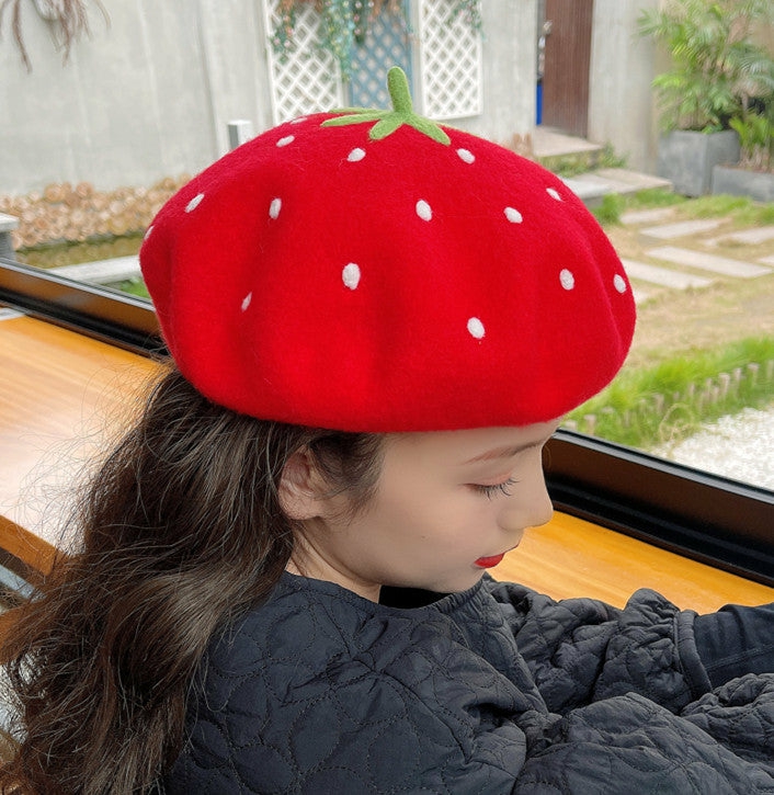 Hats |  Fashion Strawberry Beret Pn5748 Hats Hats