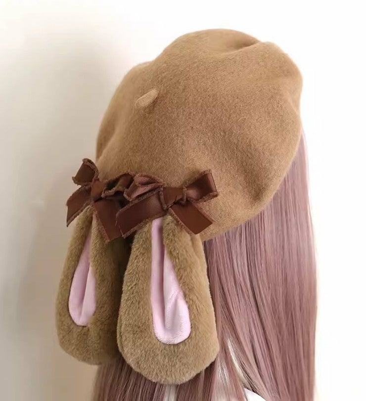 Hats |  Lovely Rabbit Ears Lolita Beret Pn6593 Hats Hats