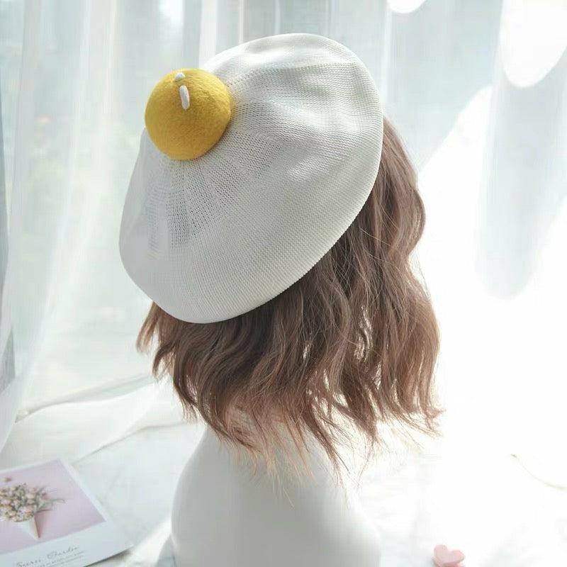 Hats |  New Cute Poached Egg Beret Pn2336 Hats Hats