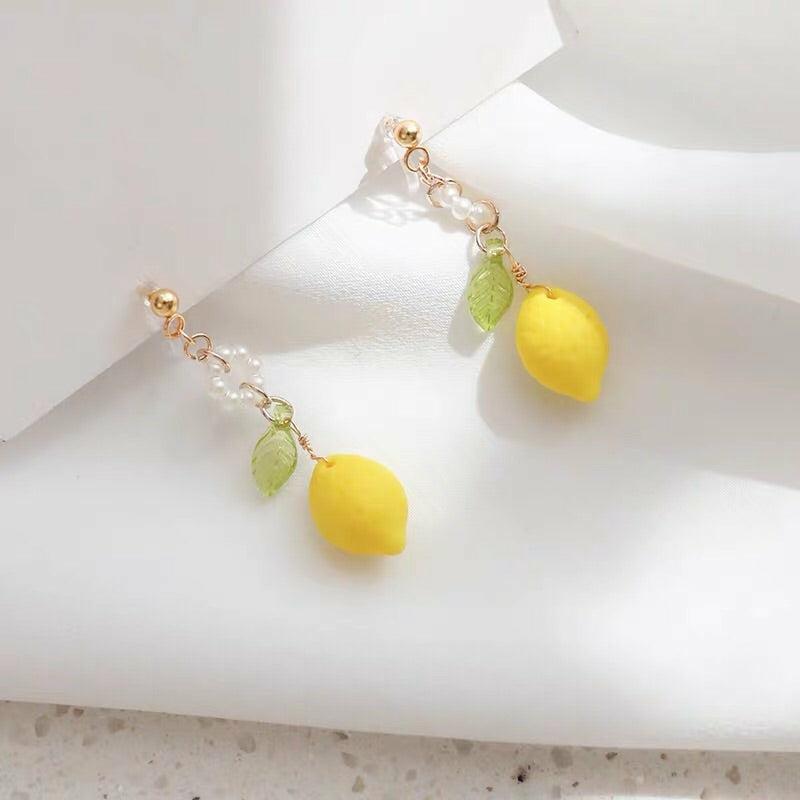 Necklaces/Chokers |  Cute Lemon Earrings/Clips Pn2522 Necklaces/Chokers Clips (transparent one)