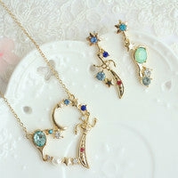 Necklaces/Chokers |  Cute Necklace And Ear Stud Pn0416 Necklaces/Chokers ALL