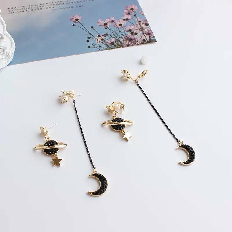 Necklaces/Chokers |  Kawaii Moon And Star Earrings/Clips Pn3429 Necklaces/Chokers Clips