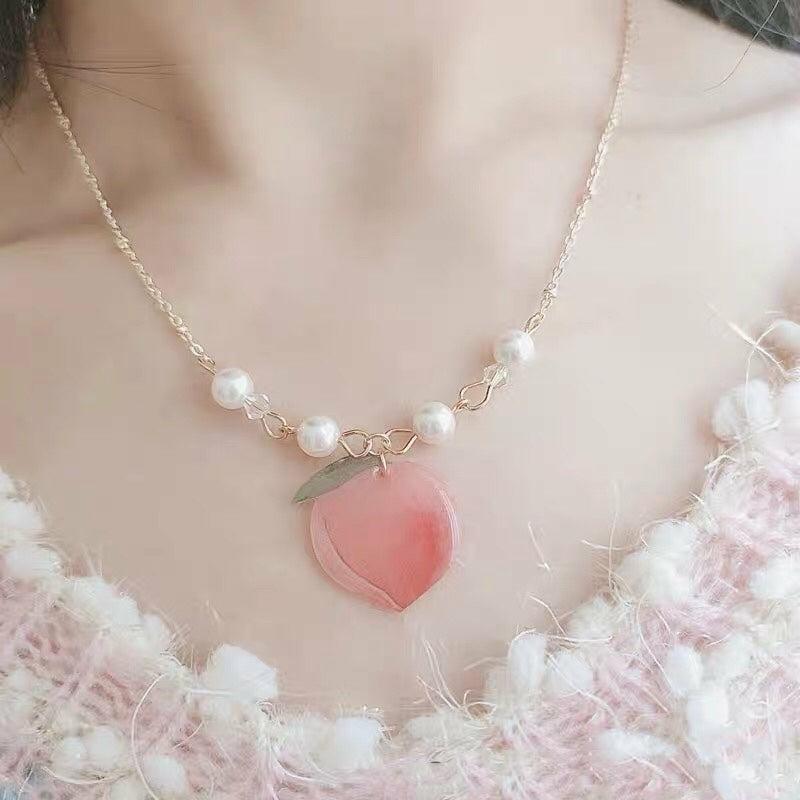 Necklaces/Chokers |  Kawaii Peach Necklace Pn3437 Necklaces/Chokers Necklaces/Chokers