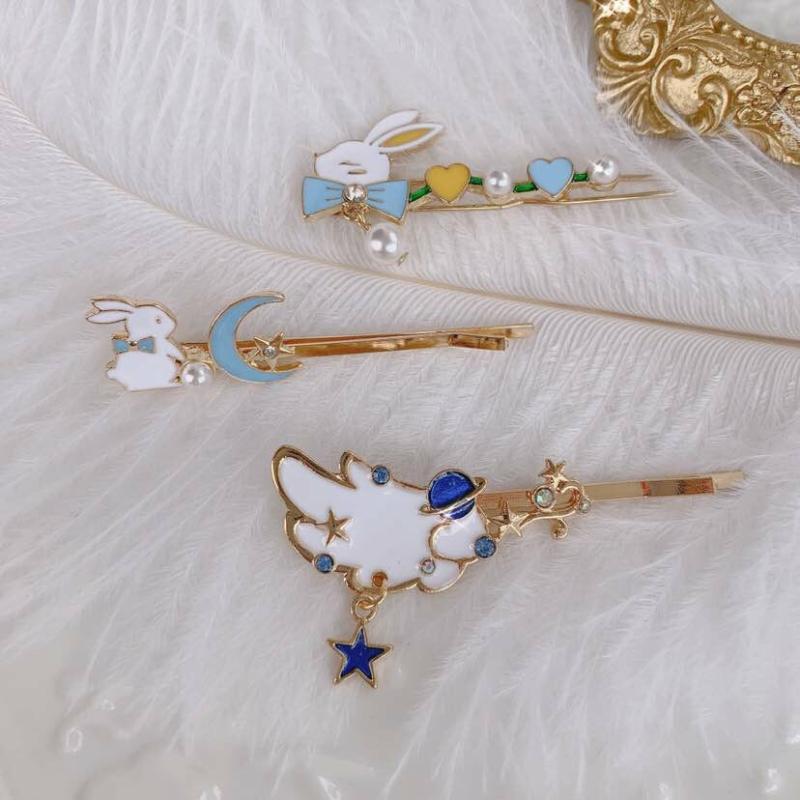 Necklaces/Chokers |  Kawaii Rabbit And Wing Hair Clip Pn3520 Necklaces/Chokers Necklaces/Chokers