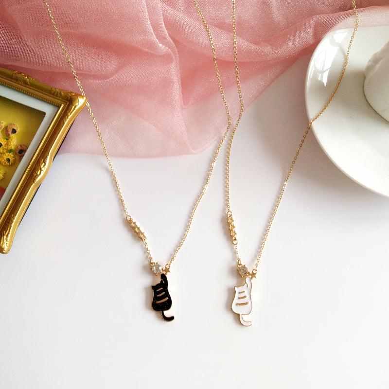 Necklaces/Chokers |  Lovely Cat Necklace Pn2178 Necklaces/Chokers Black cat