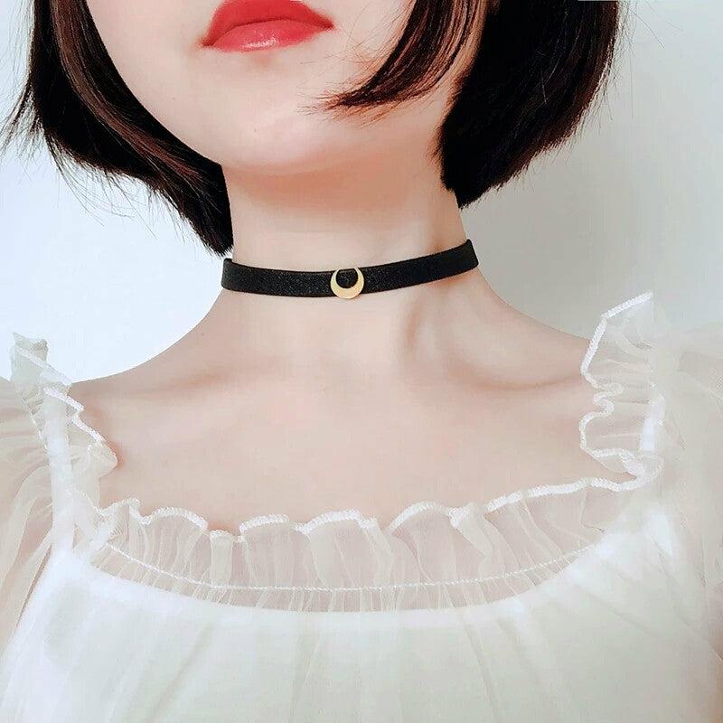 Necklaces/Chokers |  Sailor Moon Earring And Chokers Pn0448 Necklaces/Chokers Black choker