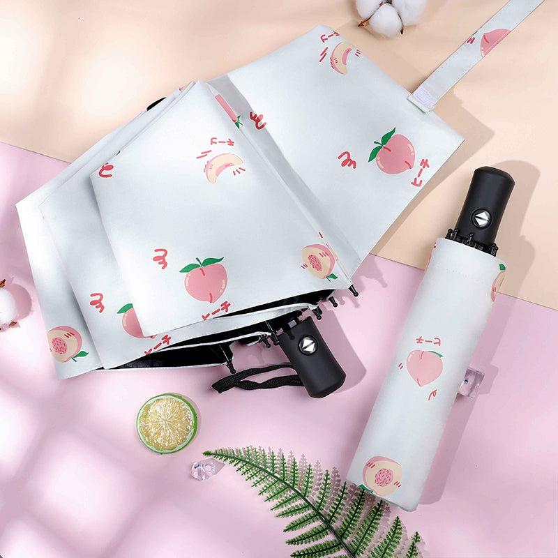 Others |  Cute Peach Automatic Folding Umbrella Pn2799 Others Green