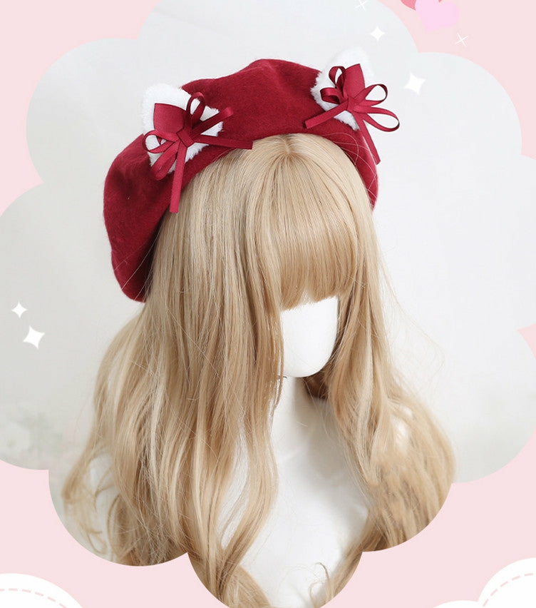 Hats |  Lovely Cat Ears Lolita Beret Pn4633 Hats Hats