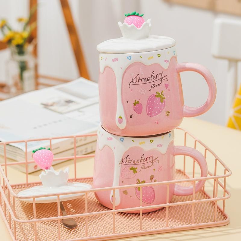 Bottles/Cups/Mugs |  Kawaii Strawberry Mugs Pn5434 Bottles/Cups/Mugs Bottles/Cups/Mugs