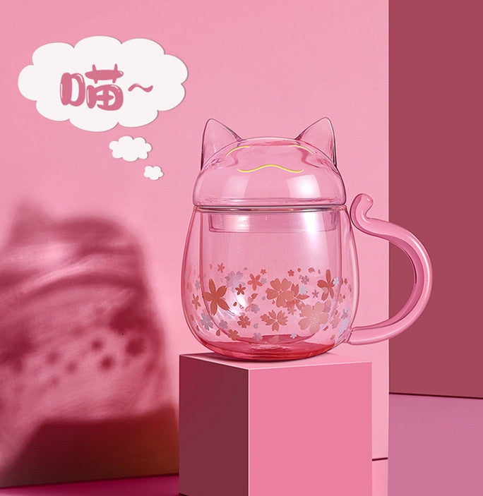 Bottles/Cups/Mugs |  Lovely Cat Glass Water Cup Pn4137 Bottles/Cups/Mugs Bottles/Cups/Mugs